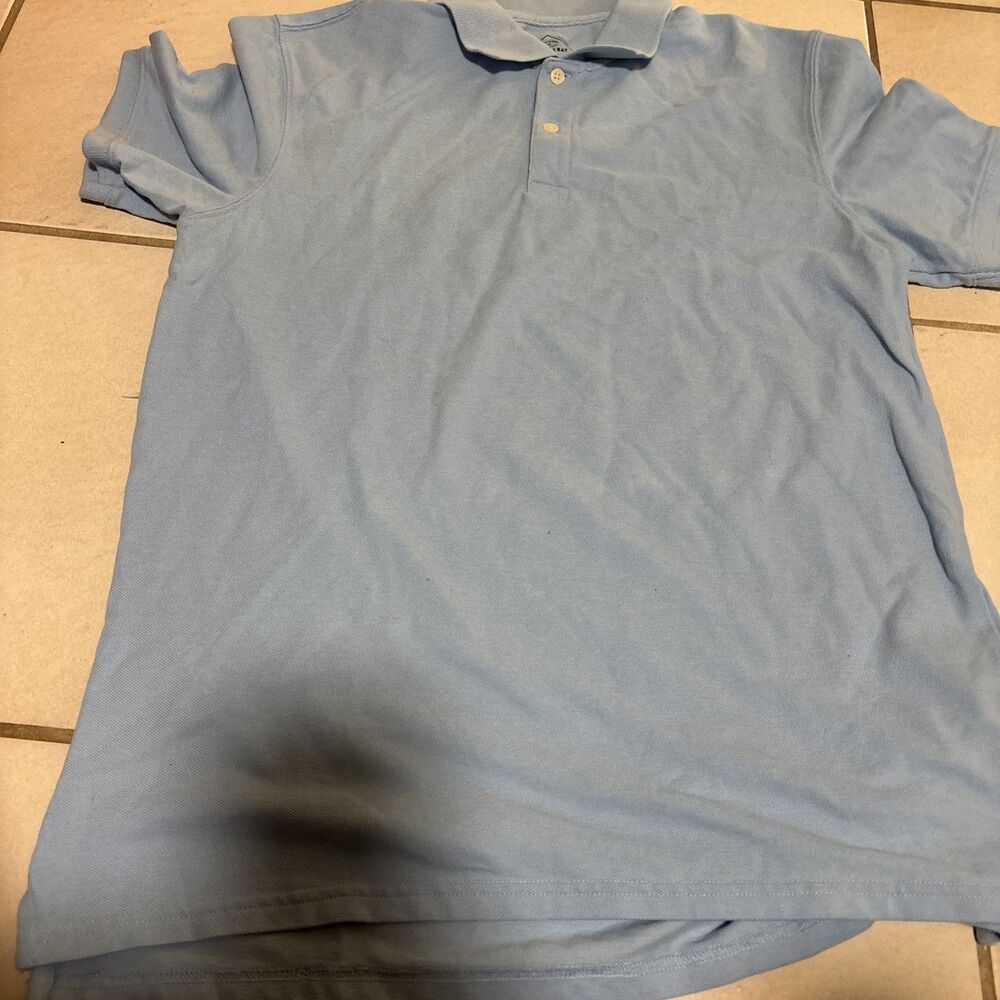 Men’s  ST JOHN’S BAY Legacy Polo,  Light Blue Size Medium